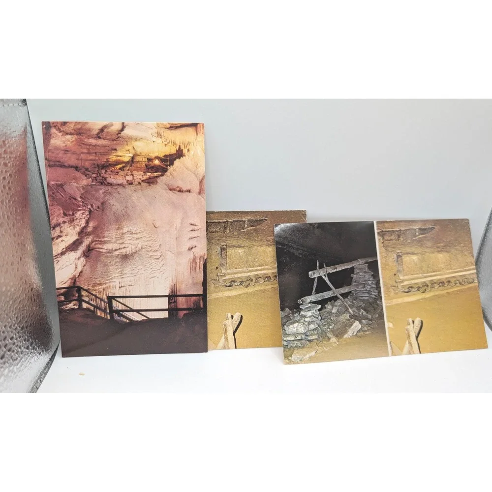 Vintage Mammoth Cave National Park Postcards Set of 6 Mirro-Krome H.S. Crocker